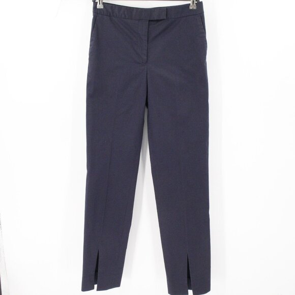 Officine Generale Pants Women 36 L31 Flat Front Straight Leg Slit Hem High Rise - Picture 1 of 12